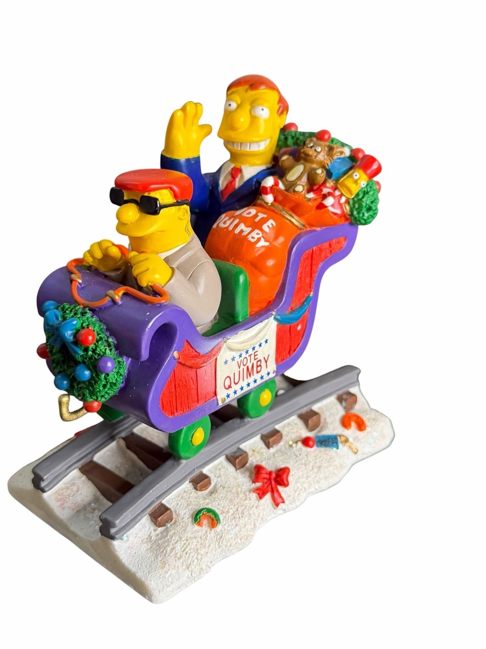 The Simpsons Christmas Express Vote Quimby Train Figurine 2004 Hamilton